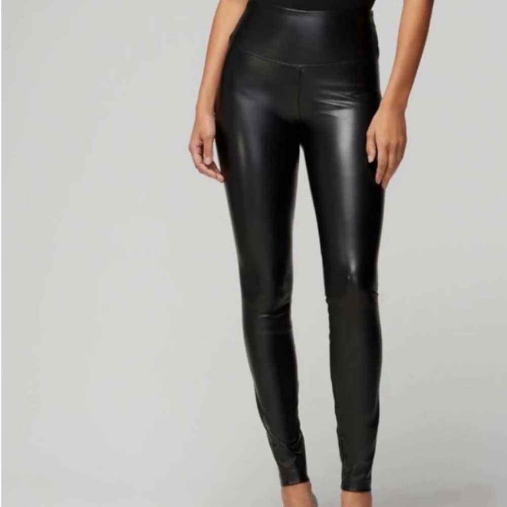 White House Black Market Faux Leather Black Leggings